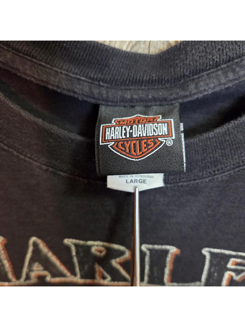VTG Harley Davidson London England UK Warr’s HD Black Graphic T-Shirt Size Large - Picture 3 of 4